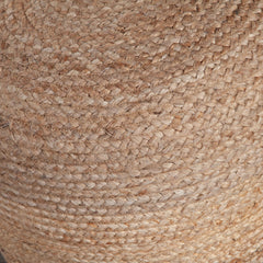 Jute Round Natural Fiber Pouf – detail – Lusso Furniture Miami