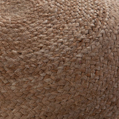 Jute Round Natural Fiber Pouf – back view – Lusso Furniture Miami