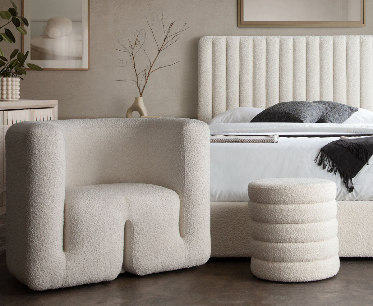 Pulse Boucle Accent Chair – top view – Lusso Furniture Miami