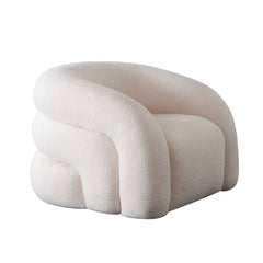 Quantum Sherpa Swivel Accent Chair – angle view – Lusso Furniture Miami