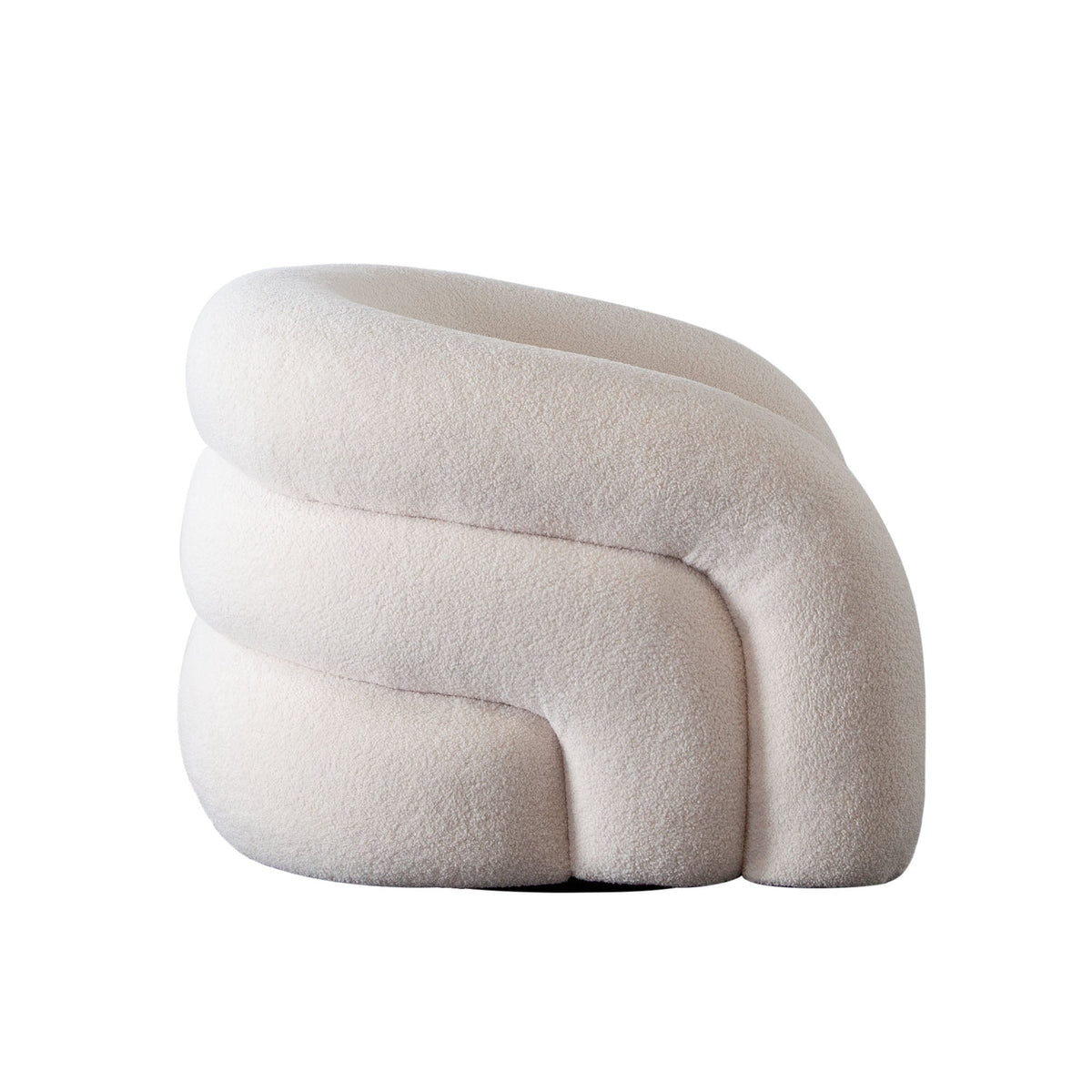Quantum Sherpa Swivel Accent Chair – side view – Lusso Furniture Miami