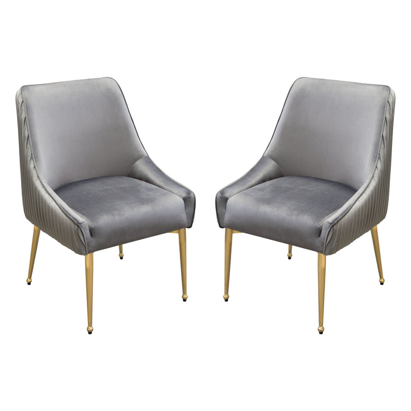 Quinn Velvet Dining Chair Set-zoom-