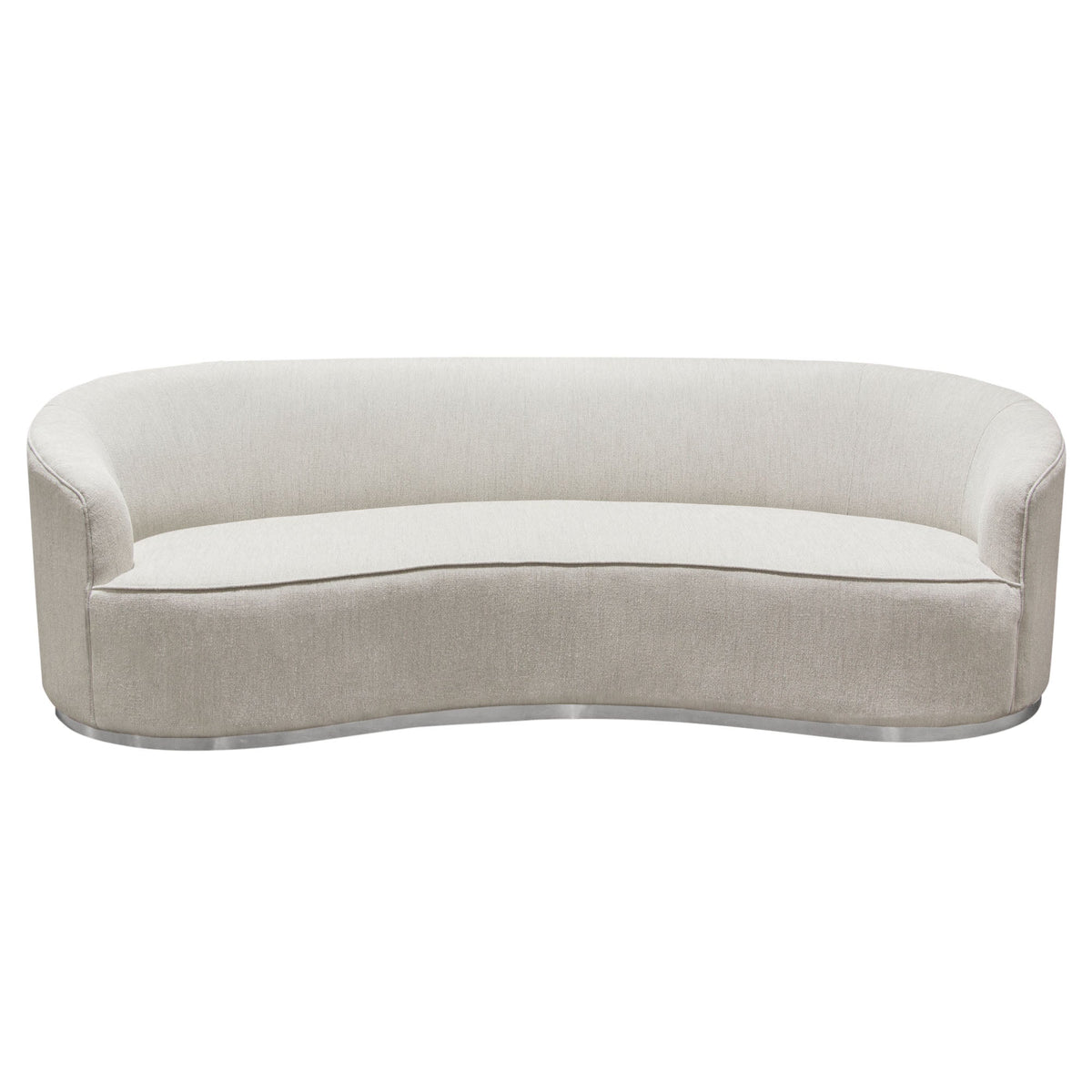 Raven Curved Sloped Arm Sofa – angle view – Lusso Furniture Miami