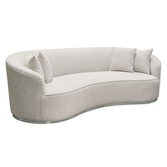 Raven Curved Sloped Arm Sofa – side view – Lusso Furniture Miami