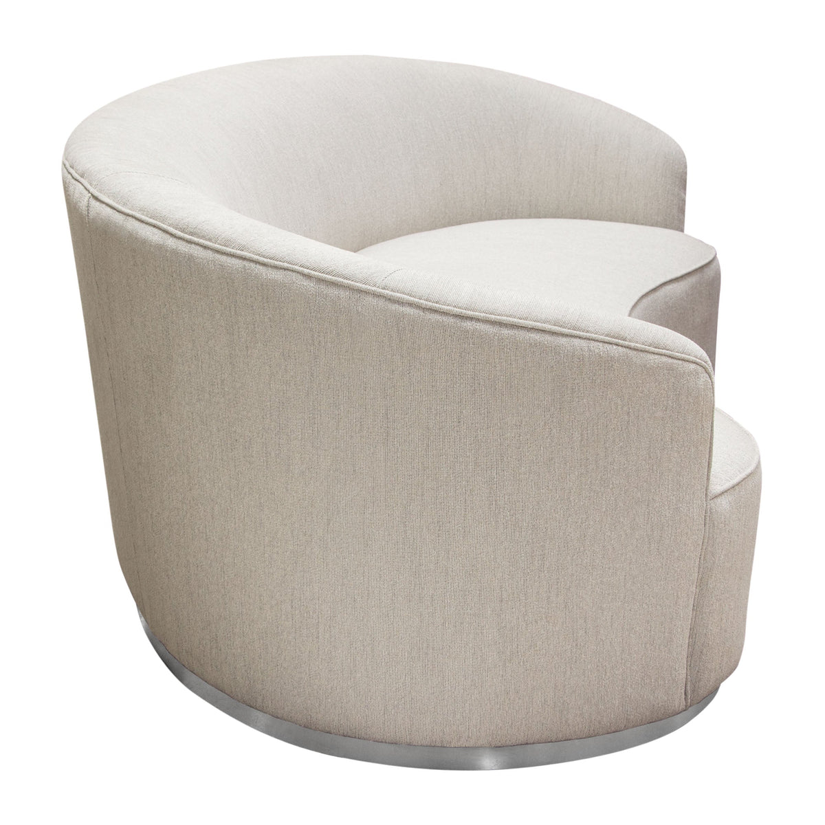 Raven Curved Sloped Arm Sofa – back view – Lusso Furniture Miami