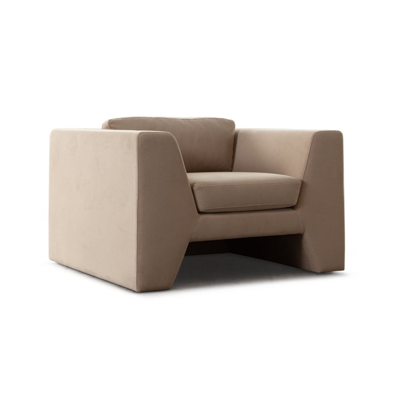 Rift Performance Velvet Accent Chair-zoom-