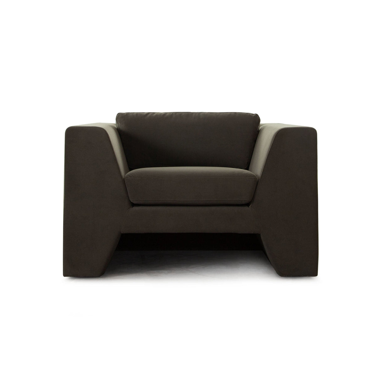 Rift Performance Velvet Accent Chair – Moss Green Performance Velvet – alternate view – Lusso Furniture Miami