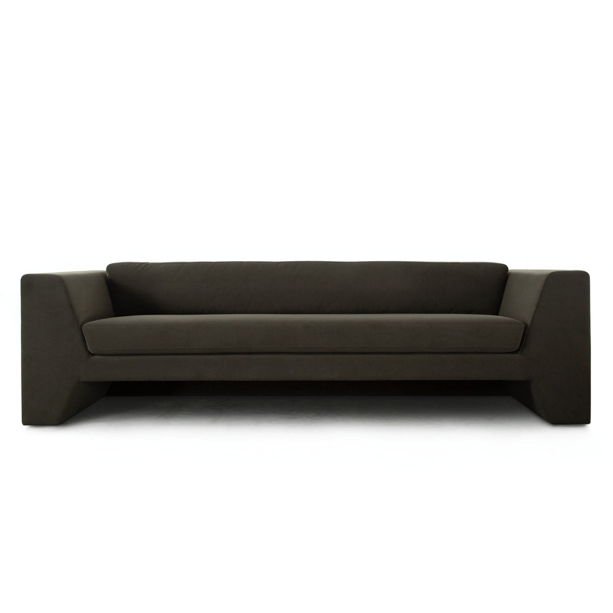 Rift Performance Velvet Sofa – Moss Green Performance Velvet – alternate view – Lusso Furniture Miami