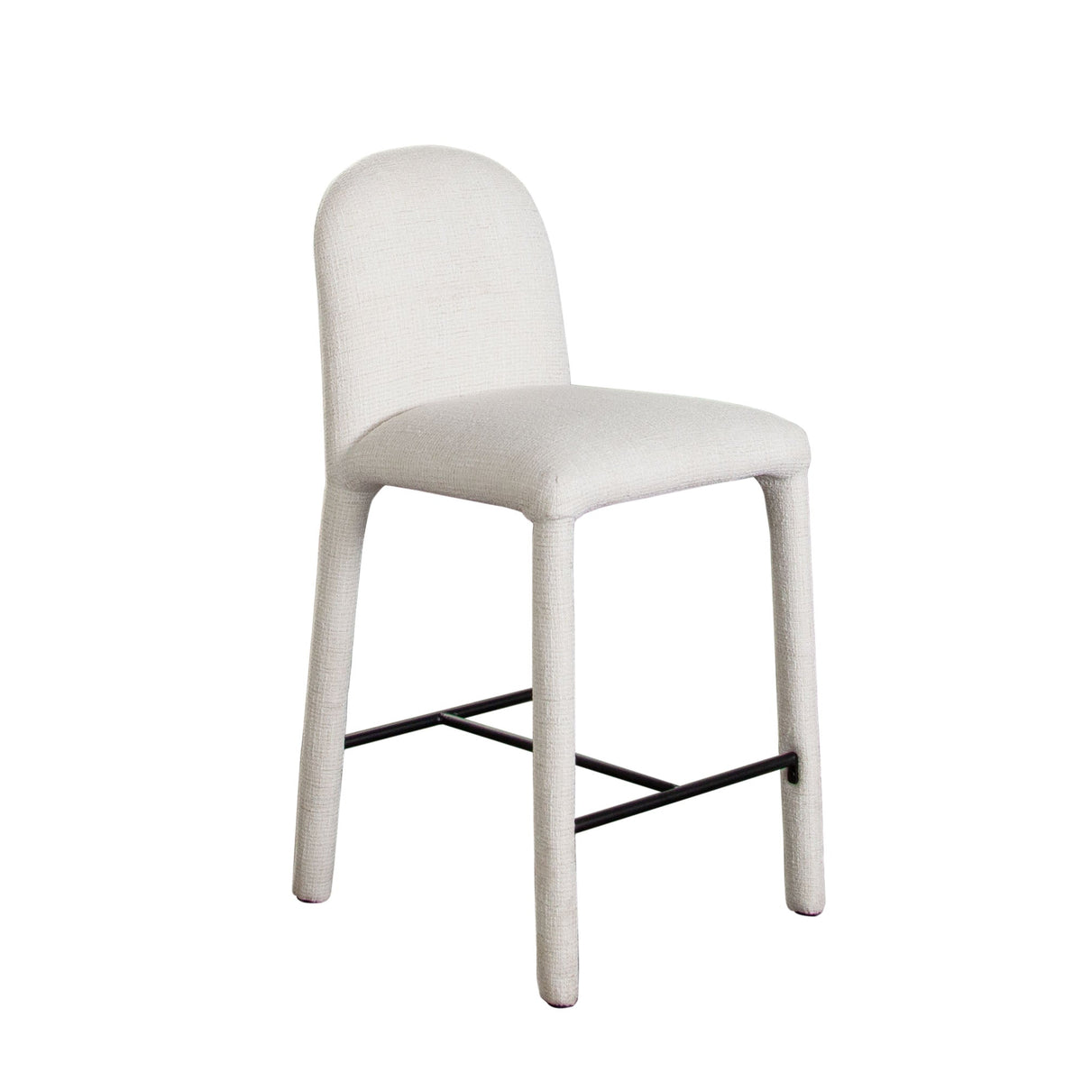 Roan Upholstered Counter Stool – angle view – Lusso Furniture Miami