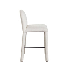 Roan Upholstered Counter Stool – side view – Lusso Furniture Miami