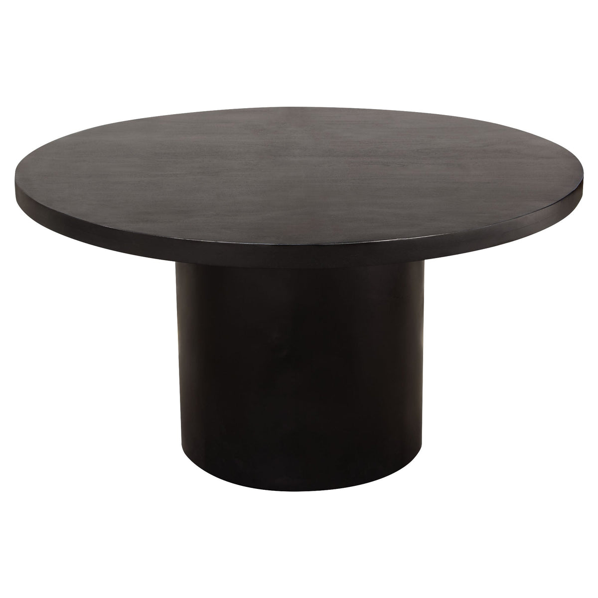 Rune Round Acacia Dining Table – angle view – Lusso Furniture Miami