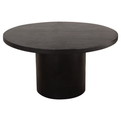 Rune Round Acacia Dining Table – angle view – Lusso Furniture Miami