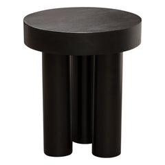Rune Acacia Wood Round End Table – detail – Lusso Furniture Miami