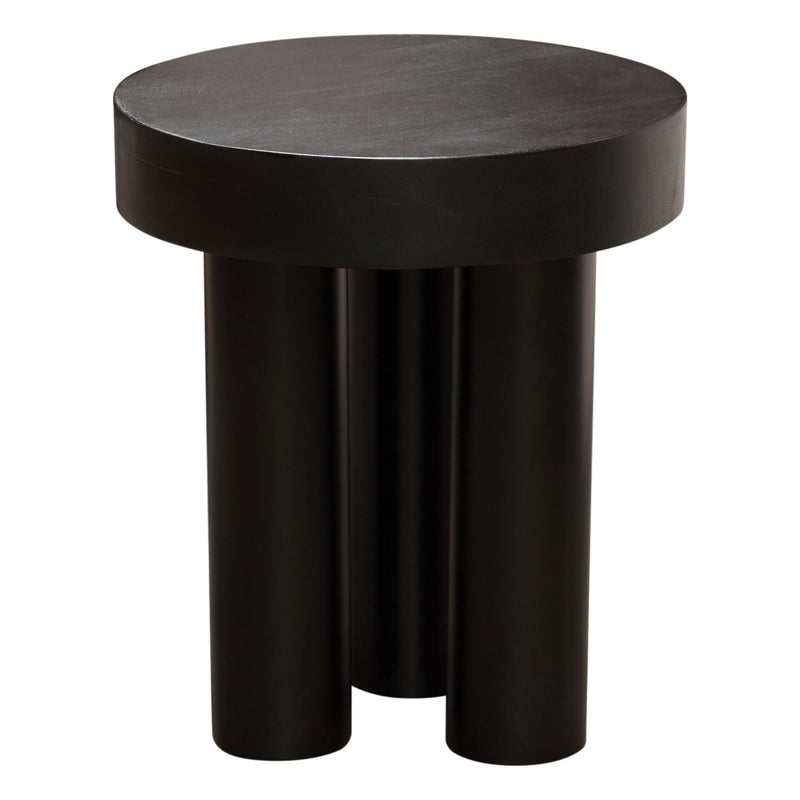 Rune Acacia Wood Round End Table-zoom-