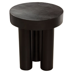 Rune Acacia Wood Round End Table – room setting – Lusso Furniture Miami