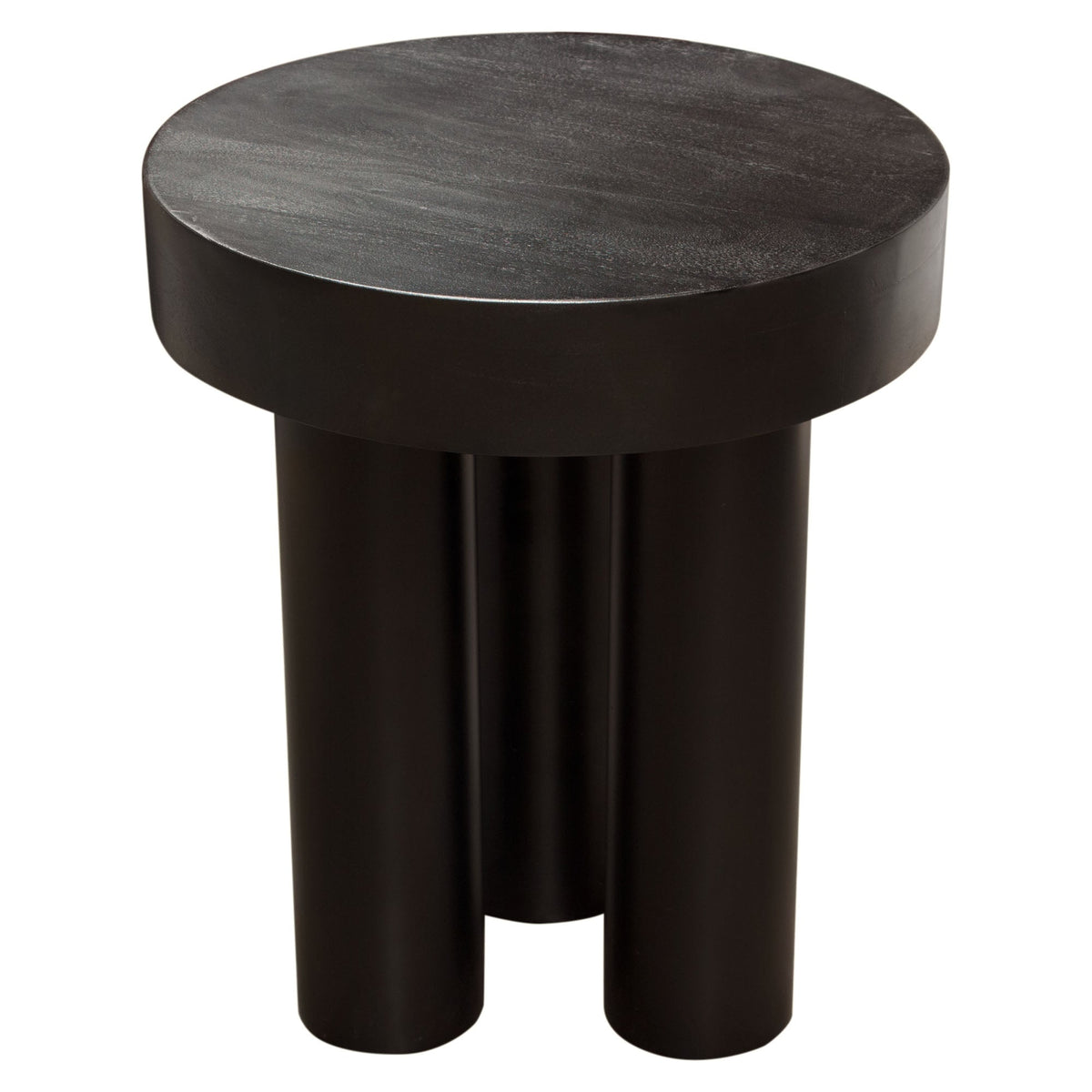 Rune Acacia Wood Round End Table – room setting – Lusso Furniture Miami