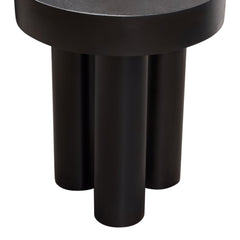 Rune Acacia Wood Round End Table – back view – Lusso Furniture Miami