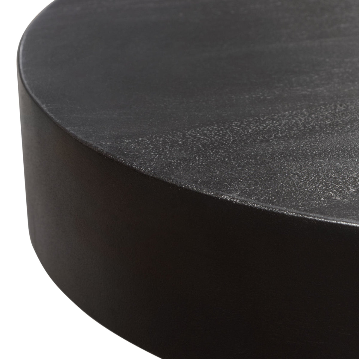Rune Acacia Wood Round End Table – top view – Lusso Furniture Miami