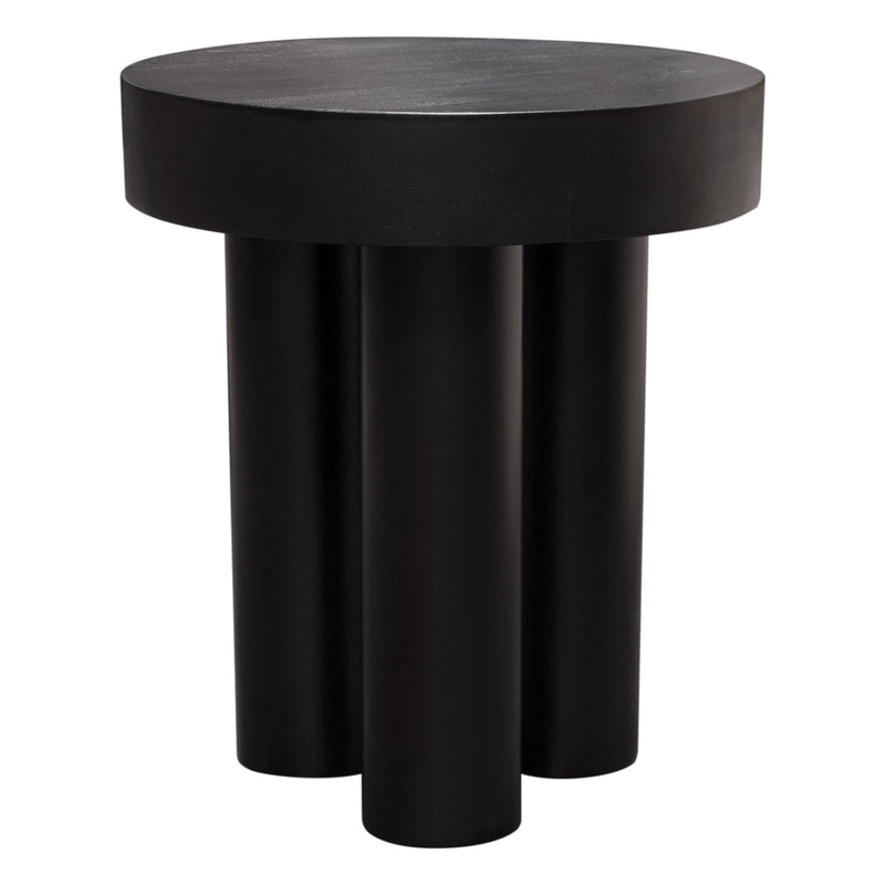 Rune Acacia Wood Round End Table-zoom-