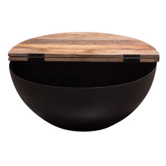 Salem Storage Drum Coffee Table – angle view – Lusso Furniture Miami