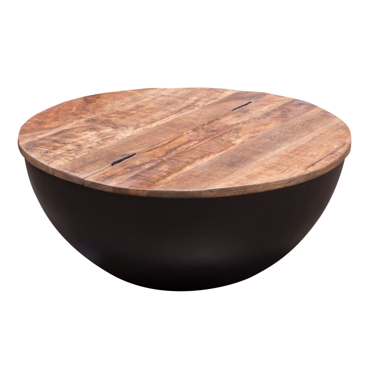 Salem Storage Drum Coffee Table – side view – Lusso Furniture Miami