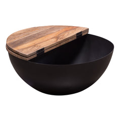 Salem Storage Drum Coffee Table – detail – Lusso Furniture Miami