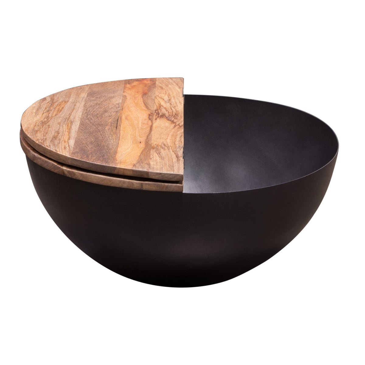 Salem Storage Drum Coffee Table – back view – Lusso Furniture Miami
