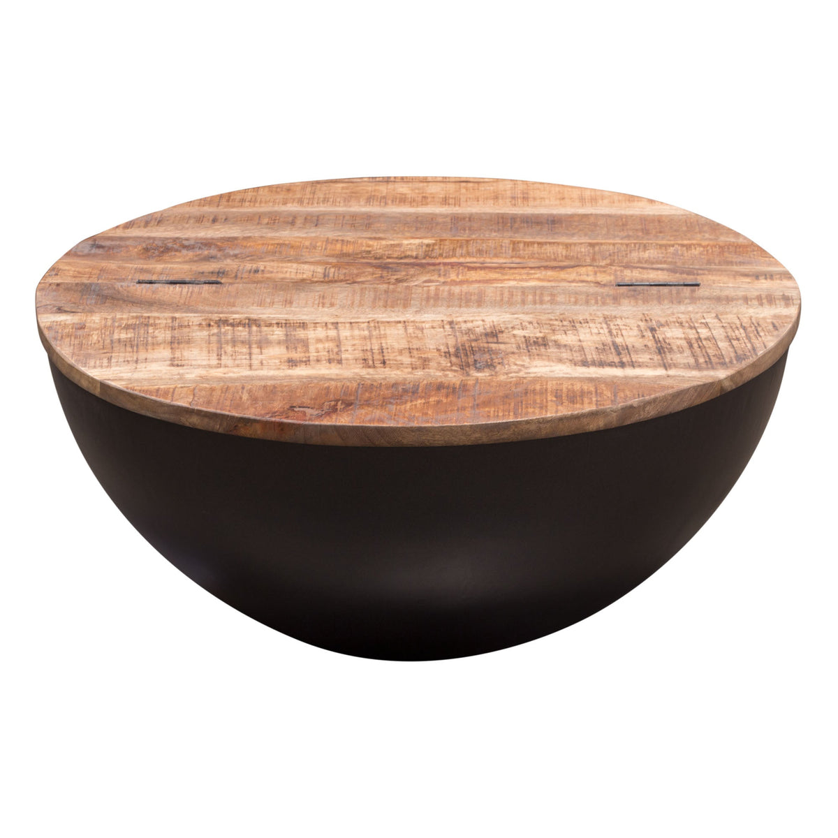 Salem Storage Drum Coffee Table – top view – Lusso Furniture Miami