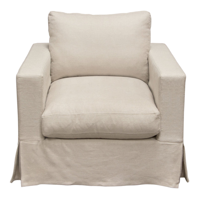 Savannah Linen Slipcover Accent Chair-zoom-