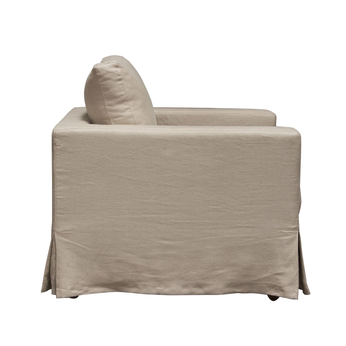 Savannah Linen Slipcover Accent Chair – detail – Lusso Furniture Miami