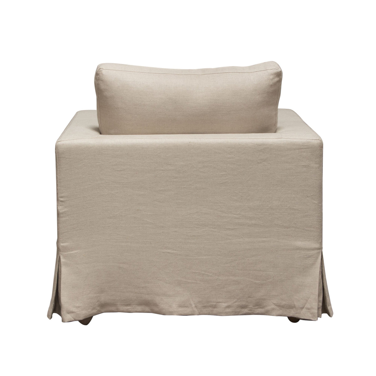Savannah Linen Slipcover Accent Chair – room setting – Lusso Furniture Miami