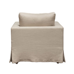 Savannah Linen Slipcover Accent Chair – room setting – Lusso Furniture Miami