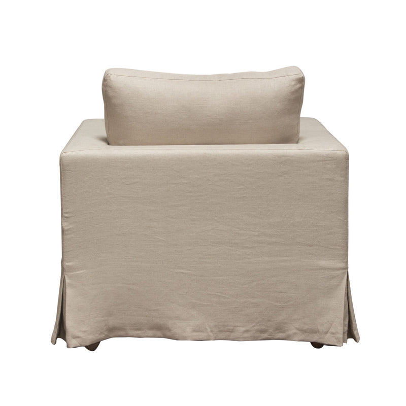Savannah Linen Slipcover Accent Chair-zoom-
