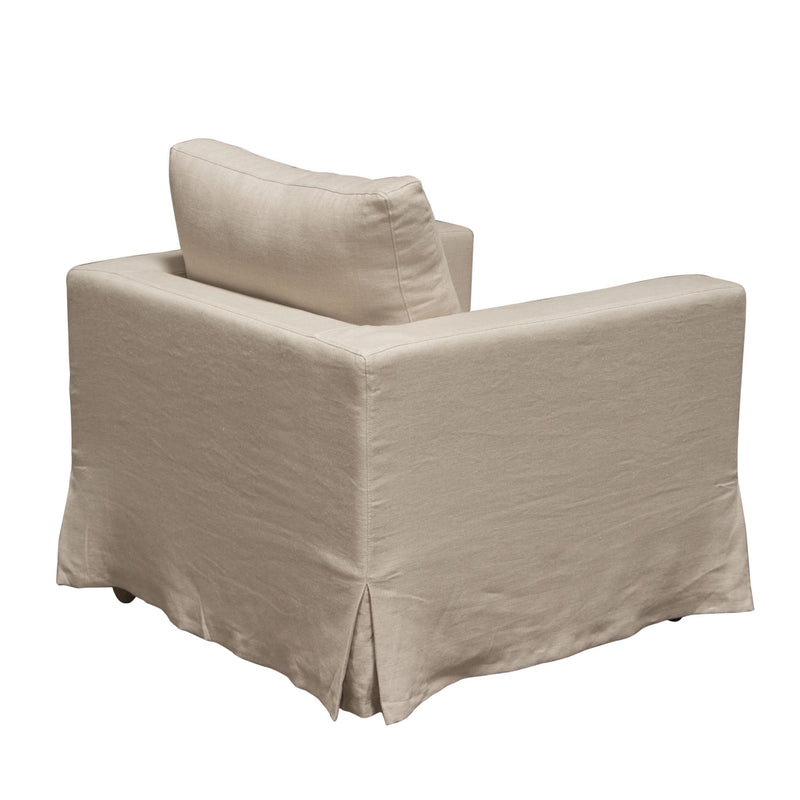 Savannah Linen Slipcover Accent Chair-zoom-