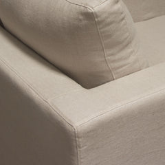 Savannah Linen Slipcover Accent Chair – top view – Lusso Furniture Miami