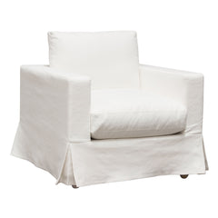 Savannah Linen Slipcover Accent Chair – view 11 – Lusso Furniture Miami