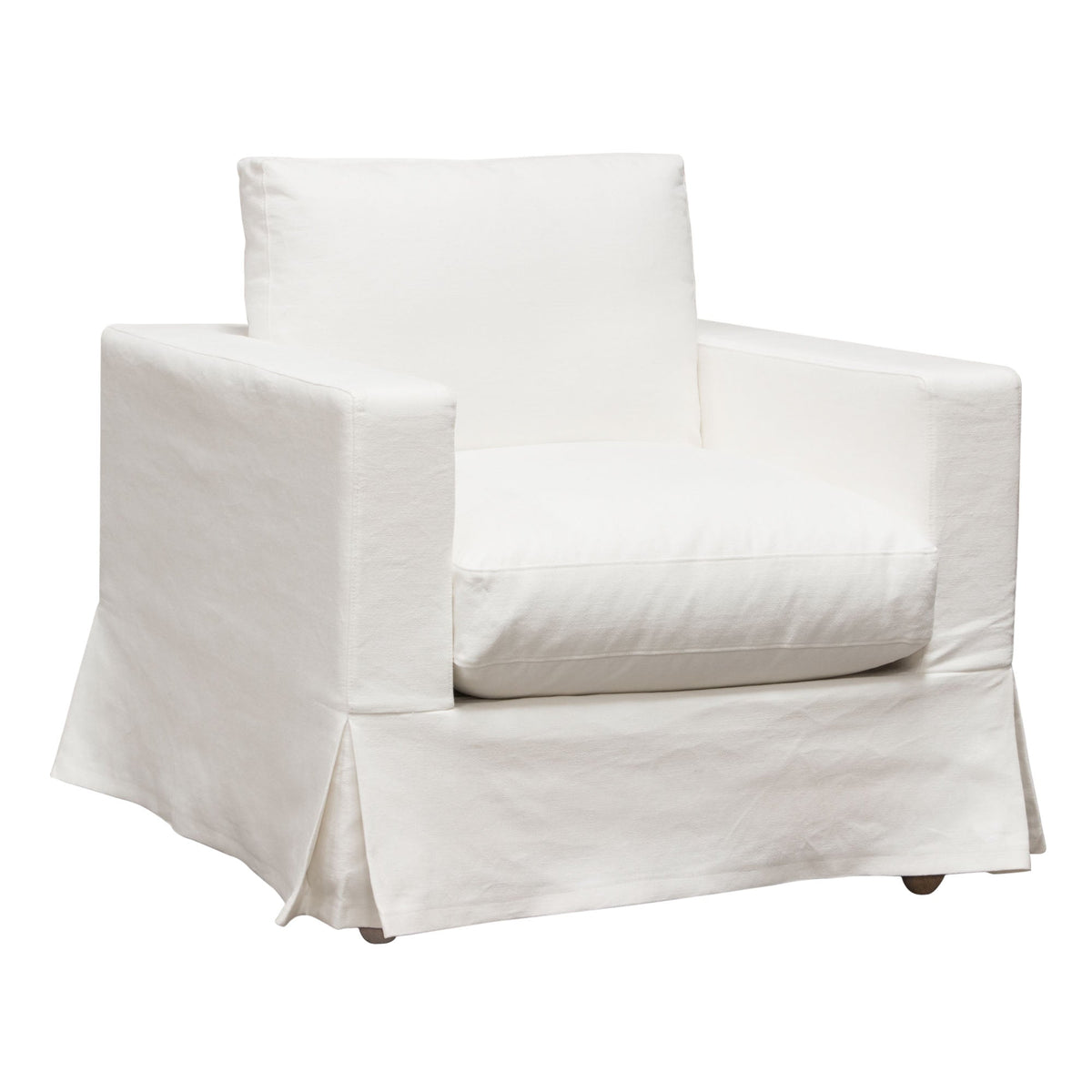 Savannah Linen Slipcover Accent Chair – view 11 – Lusso Furniture Miami