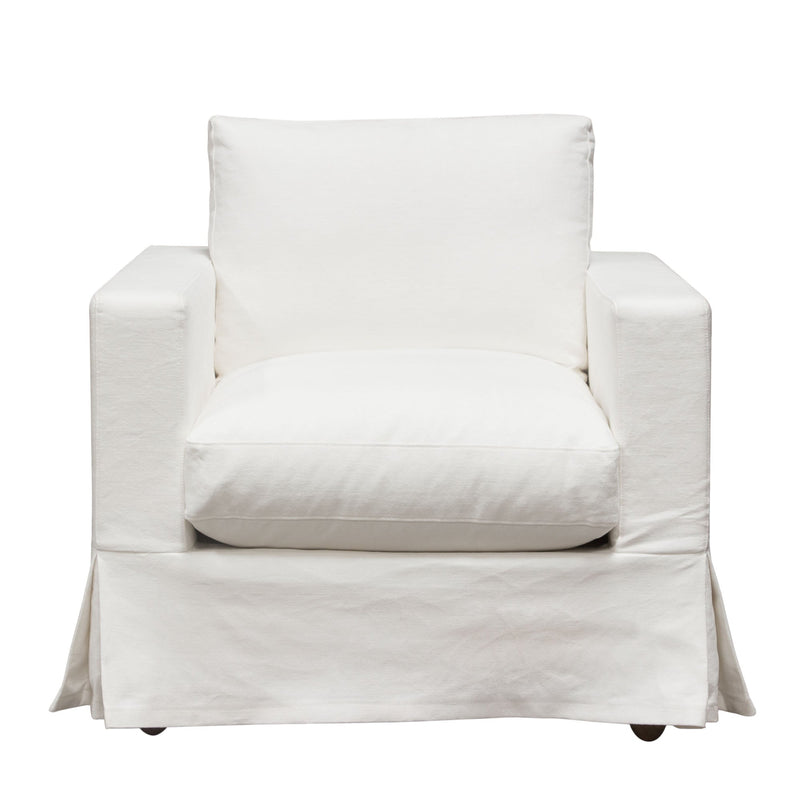 Savannah Linen Slipcover Accent Chair-zoom-