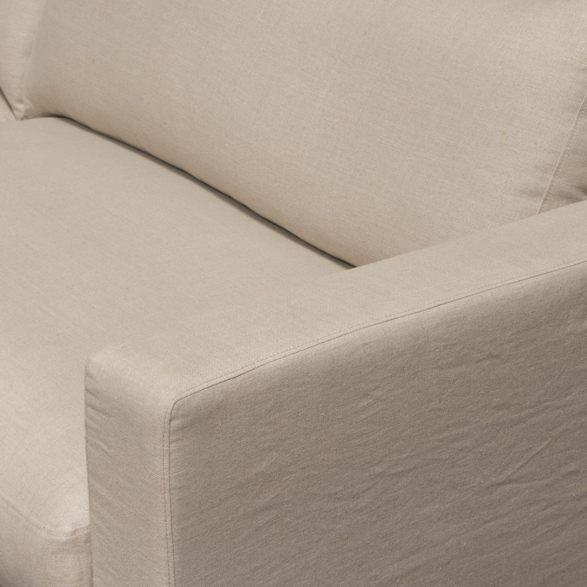 Savannah Linen Slipcover Sofa – back view – Lusso Furniture Miami