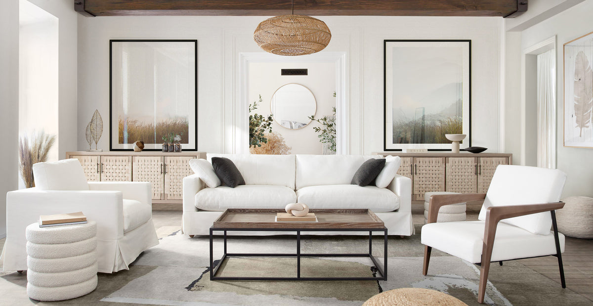 Savannah Linen Slipcover Sofa – view 16 – Lusso Furniture Miami