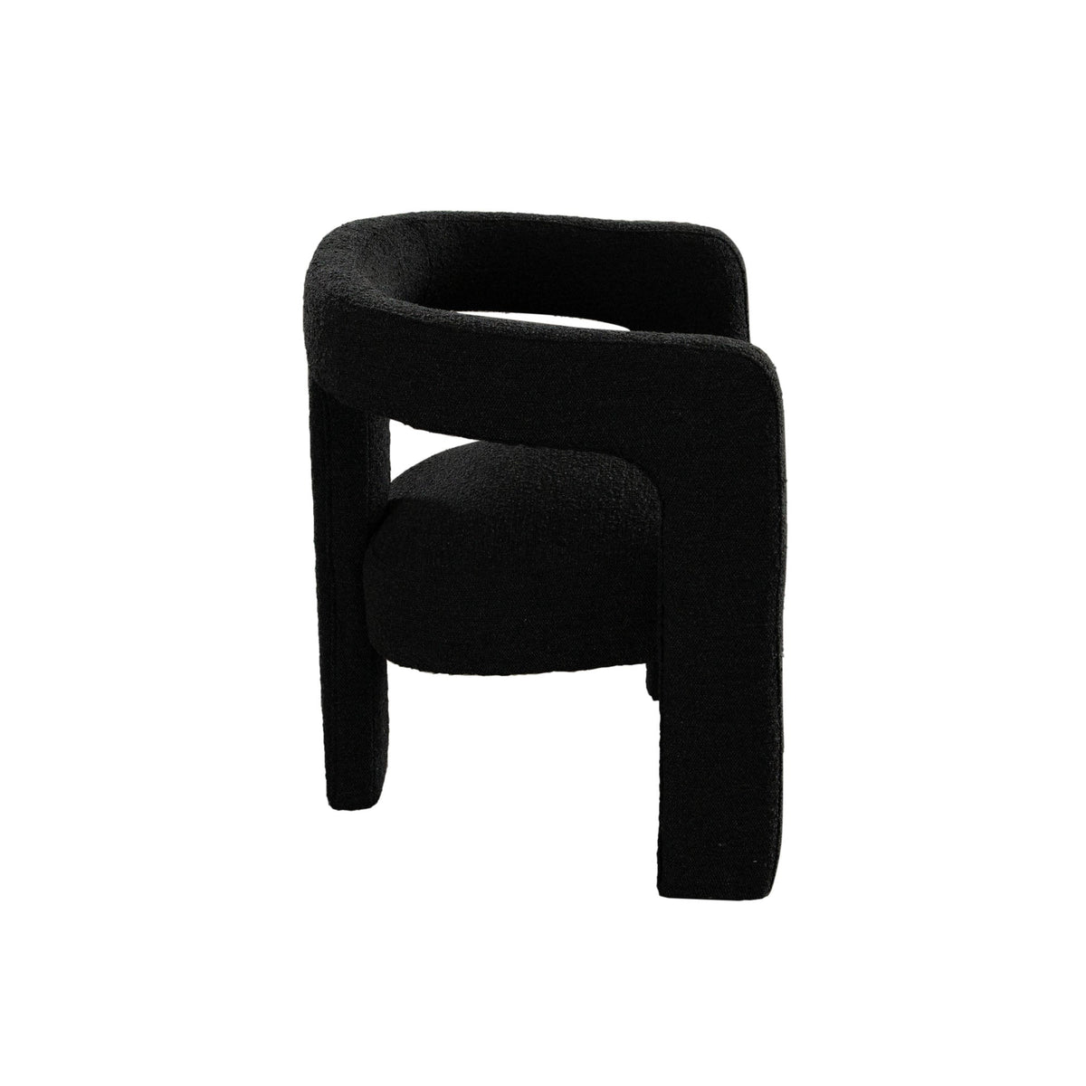 Scout Curved Boucle Dining Chair – view 11 – Lusso Furniture Miami