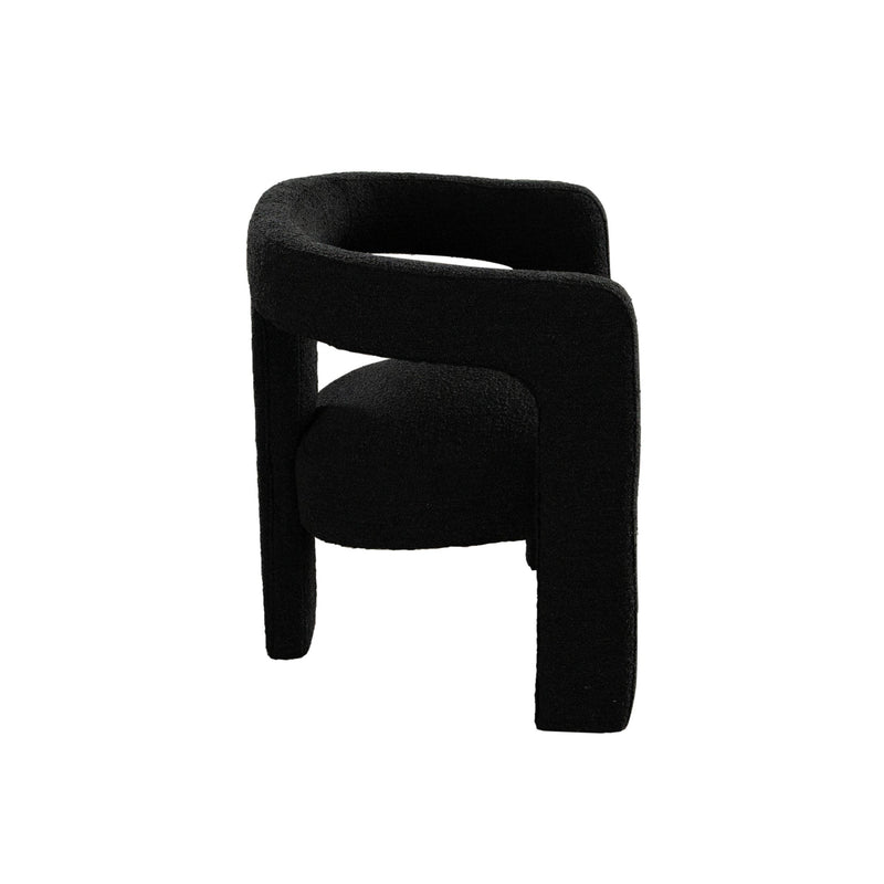 Scout Curved Boucle Dining Chair-zoom-