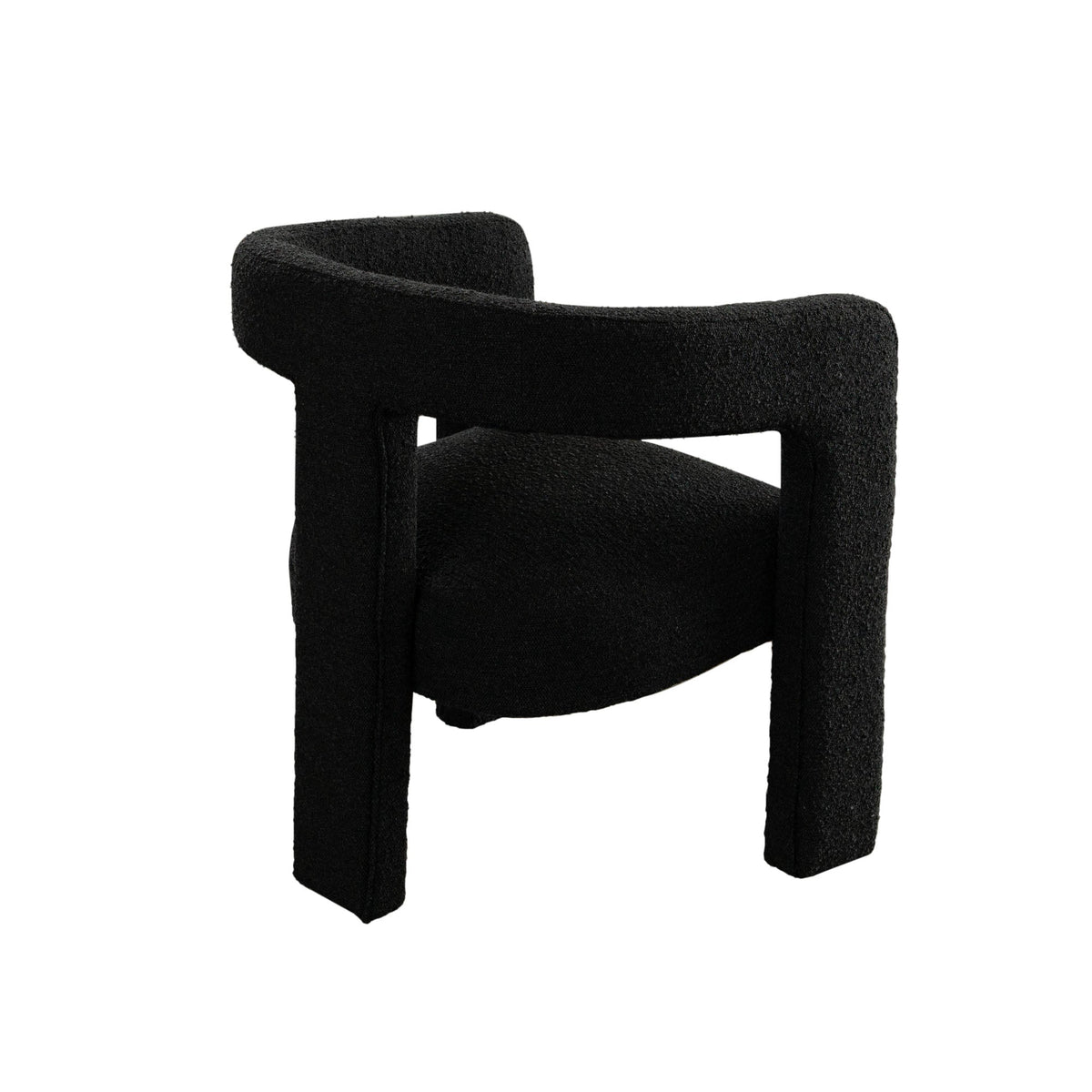 Scout Curved Boucle Dining Chair – view 12 – Lusso Furniture Miami