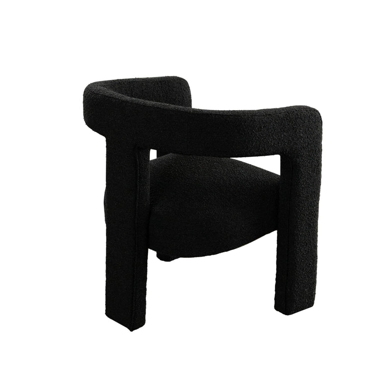 Scout Curved Boucle Dining Chair-zoom-