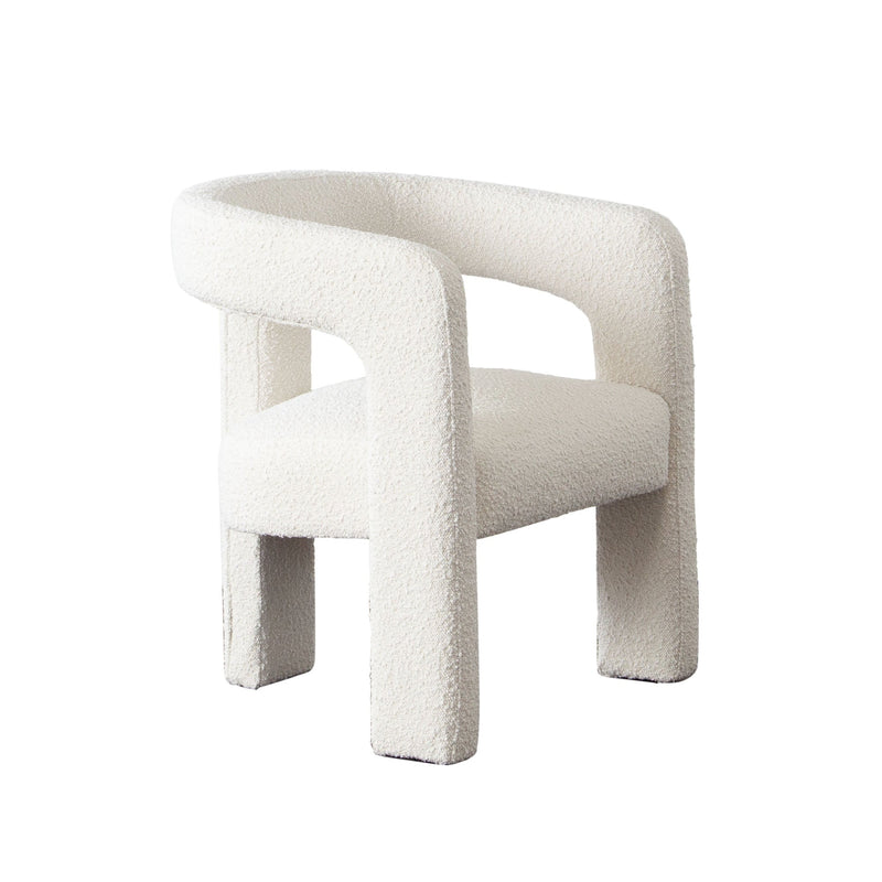 Scout Curved Boucle Dining Chair-zoom-
