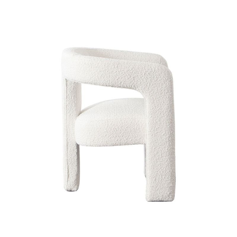 Scout Curved Boucle Dining Chair-zoom-