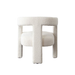 Scout Curved Boucle Dining Chair – detail – Lusso Furniture Miami