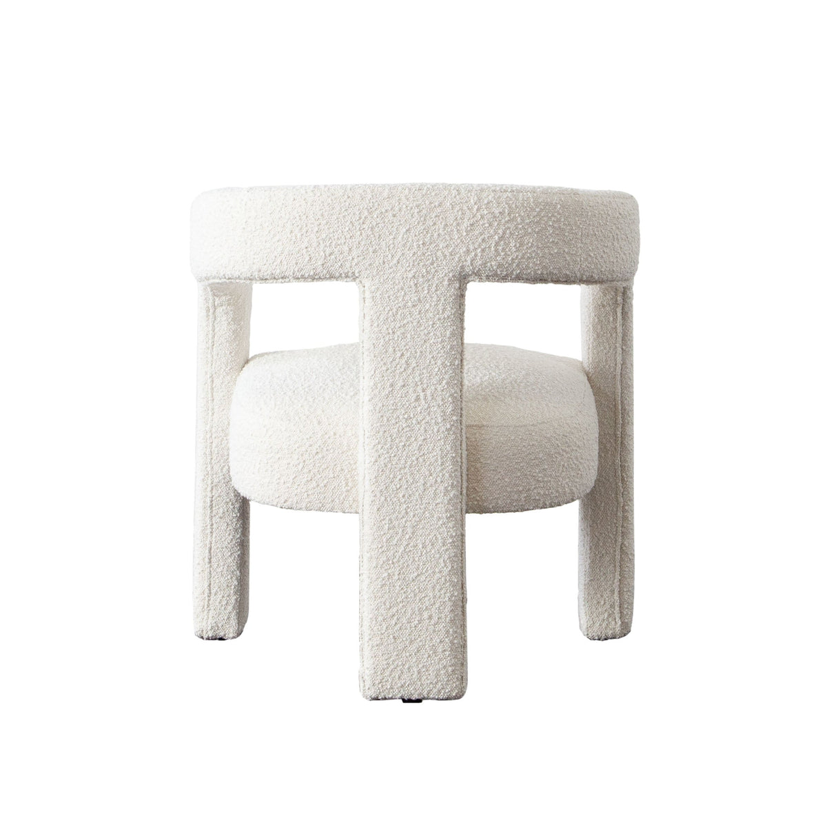 Scout Curved Boucle Dining Chair – detail – Lusso Furniture Miami