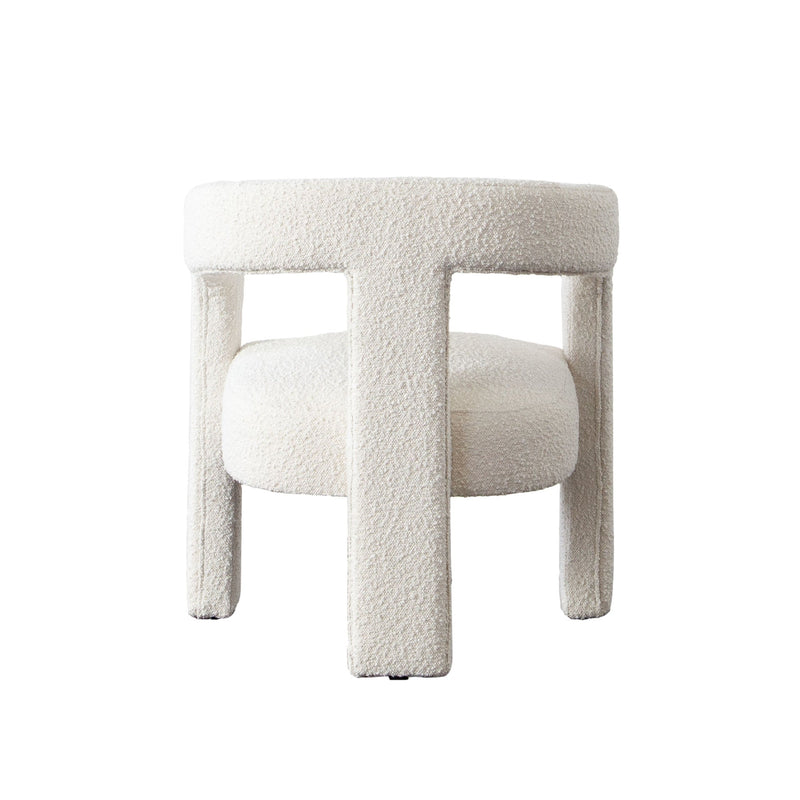 Scout Curved Boucle Dining Chair-zoom-