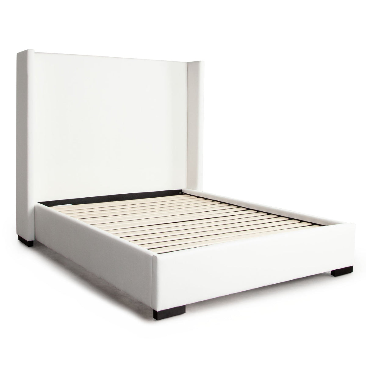 Seattle Wingback Platform Bed – angle view – Lusso Furniture Miami